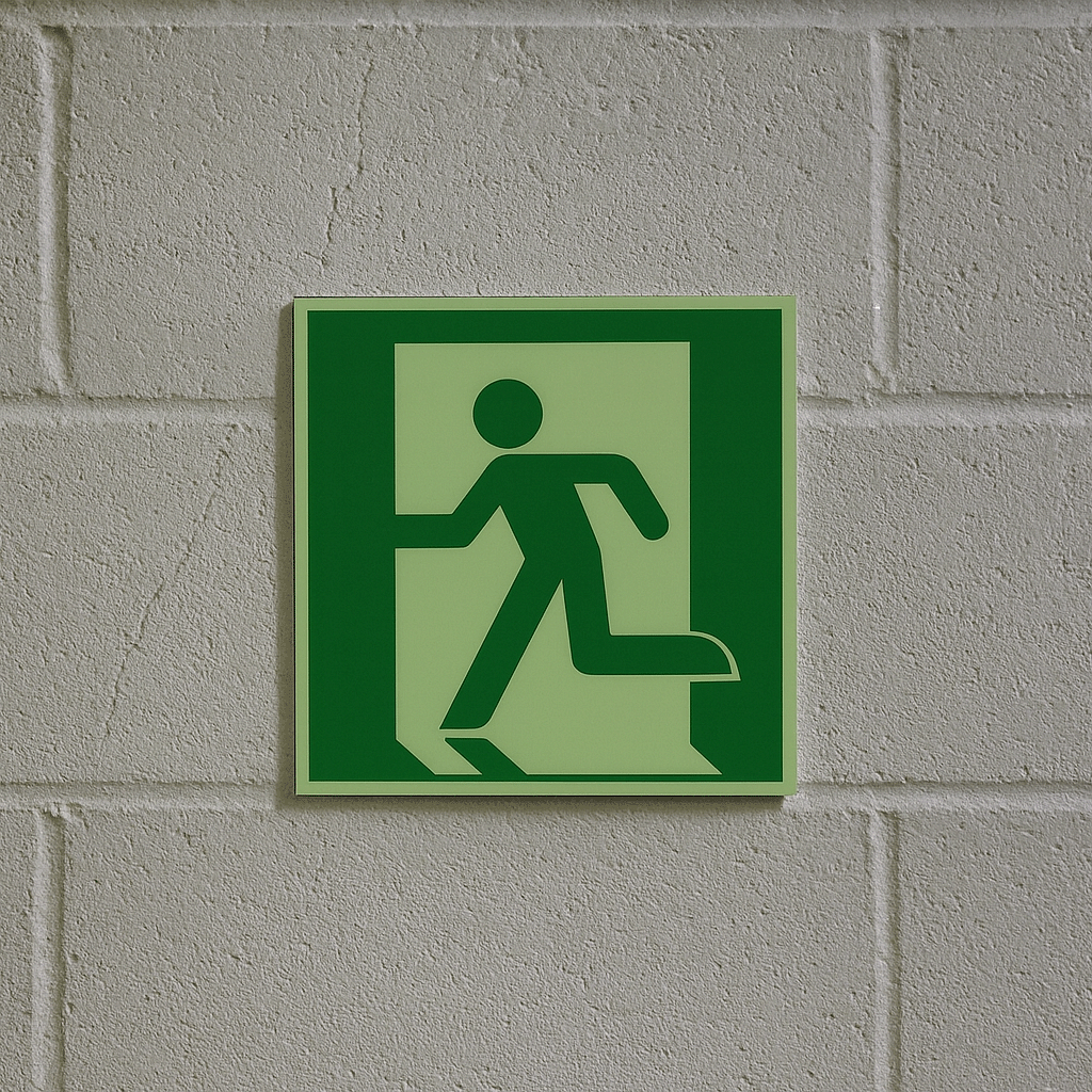 Fluchtwegschild Anwendungsbeispiel